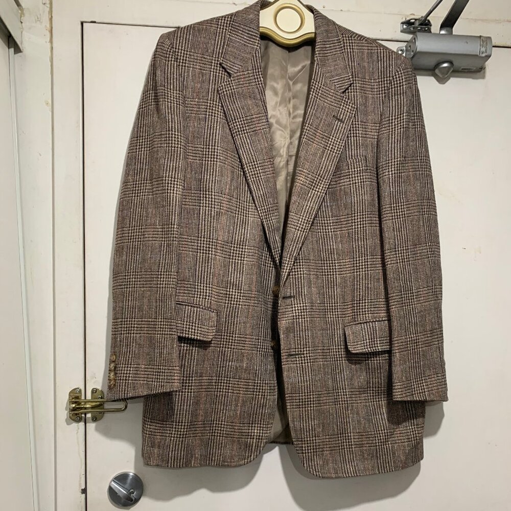 SAMUELSOHN & HARRY ROSEN WOOL BLEND PLAID BLAZERS SIZE 42L